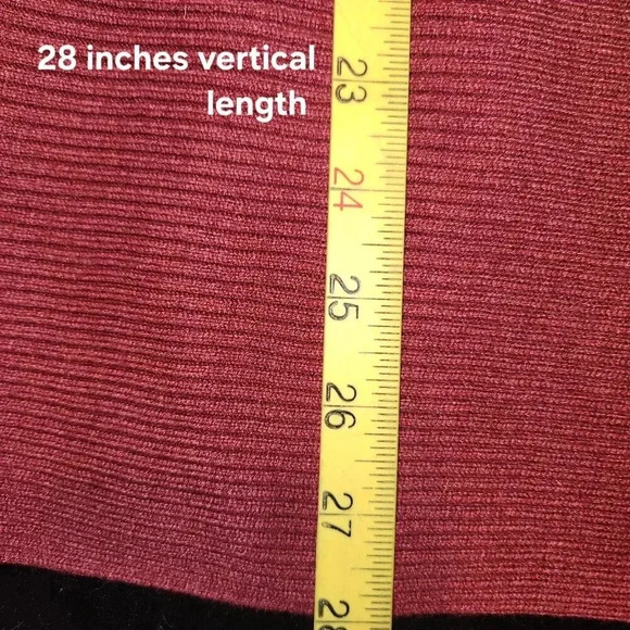 Women's 89th and Madison Open Front Waterfall Cardigan Burgundy - Picture 7 of 8